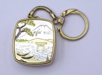Los 11023 <br>Schlüsselanhänger mit Spieluhr, Sankyo Japan, L. 10,2cm Around the World in eighty Days