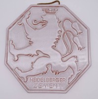 Los 2022 <br>Keramik-Plakette "Heidelberger Zement", 21,5 x 22,5 cm