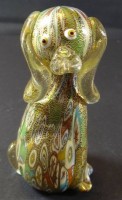 Los 3032 <br>sitzender Murano Hund, H-10 cm