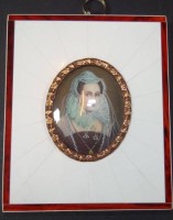 Miniatur-Portrait "Mary Stuart", 10x8,5 cm
