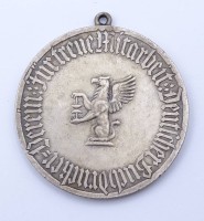 Auktion 342 / Los 6077 <br>Ehrenmedaille des Deutschen Buchdrucker-Vereins für treue Mitarbeit,Silber 990, 45gr.