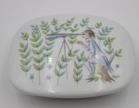 Los 8013 <br>Raymond Peynet, Deckeldose, Rosenthal studio-linie, 50er Jahre, H-5,5cm B-15cm.