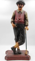 Los 15043 <br>Deko-Figur, Golfspieler, wohl England, H-70cm.