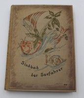 Sindbad der Seefahrer- Die Geschichte der Prinzessin von Deryabar, Erstes bis drittes Tausend, 26 x 19 cm, mit 14 montierten Farbtafeln von Edmund Dulac, um 1920