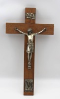 Los 15071 <br>Wandkruzifix, älter, 50 x 27cm.