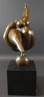 Los 15086 <br>Milo "Turnerin mit Ball", Bronze auf Marmor, H-26 cm