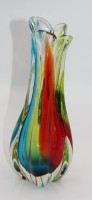 Los 10016 <br>Vase, Murano, mehrfarbig, H-28cm.