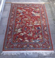 Los 13019 <br>persischer Figurenteppich, 210x145 cm, als Wandteppich