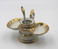 Los 8053 <br>Menage 19. Jhd., Goldstaffage, Deckel fehlt, H-ca. 11,5cm B-18cm.