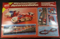 Los 12011 <br>Goodplay Quelle Wechselspur-Autorennbahn Slotcar Rennbahn 1986 in OVP, Vollständigkeit nicht überprüft