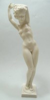 Akt-Statuette, Hutschenreuther Kunstabteilung, Entwurf von Carl Werner, H. 26,5 cm, sehr guter Zustand