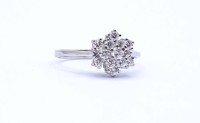 Auktion 361<br>Weißgoldring um 14K mit Brillanten zus.ca. 0,30ct., 2,1g., RG 53