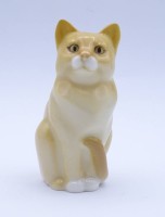 kl. sitzende Katze v. Hutschenreuther, H- 7,0cm