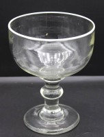 Berliner Weisse - Glas, wohl um 1900, weiße Lippe, H-19,5cm D-15cm.