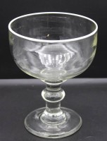 Berliner Weisse - Glas, wohl um 1900, weiße Lippe, H-19,5cm D-15cm.