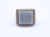 875er Silber Ring mit einen facc. Edelstein, 11,4g., RG 62