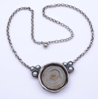 Designer Halskette "Perli",Sterling Silber 0.925, Perlchen besatz, L- 47,5cm, 40 g.