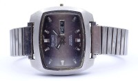 Los 2047 <br>Herren Armbanduhr "Precimax", Automatikwerk, Werk l&auml;uft, Geh&auml;use 40x34mm, Krone fehlt, Tragespuren