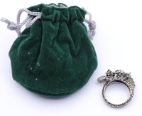 Silber Ring in Drachenform, mit Jade Cabochon und Zirkonia,Sterling Silber 0.925, 9,8g., RG 57