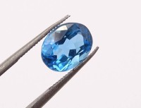 Los 1347 <br>Schweizer Blautopas, oval facc. 2,30ct., 8,4x6,5x5,1mm