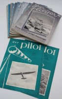 Auktion 338 / Los 3037 <br>24x Ausgaben "Der Flieger", sowie 2x  "Der Pilot", 1952-55