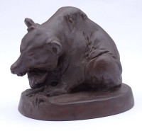 Los 9052 <br>Sitzender Bär, Meissen Böttger Steinzeug, 86192, H. 9,5cm