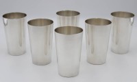 Los 11002 <br>6x Becher, 835er Silber, Lutz &amp; Weiß, zus. ca. 790gr., H-12cm.