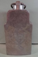 Los 15032 <br>Zinn-Feldflasche "J.L. Schurtz, 1863", Gebrauchsspuren, H-24 cm, B-12 cm