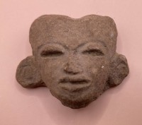Los 15065 <br>Keramik-Gesicht, wohl altägypt. Ausgrabung?, ca. 4x5 cm