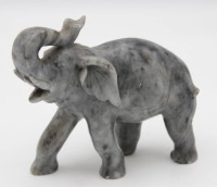 Auktion  / Los 15512 <br>Elefant, Speckstein, China, H-13cm.