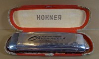Los 16004 <br>Hohner Chronomica II in orig. Etui, Gebrauchsspuren, B-16 cm