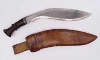 Los 16026 <br>Machete in Lederscheide, Griff Holz, L. ca. 45 cm, mit Altersspuren