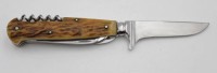 Los 16046 <br>kl. Messer, ungemarkt, Griffschalen aus Horn, ca. L-19,5cm.