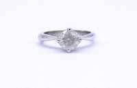 Auktion 331 / Los 1047 <br>Diamant Ring, Weißgold 14K , Diamant 1,50ct., Farbe H , Reinheit P1, 4,8g., RG 54 / 55