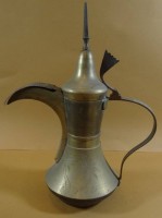 Messing-Kanne, arabisch beschriftet, H-33 cm