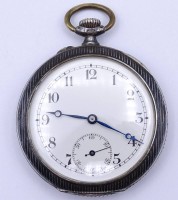 Los 2059 <br>"Beer Uhr" Niel, Taschenuhr F. Beer-Gr&uuml;ring, Silbergeh&auml;use 0.900, D. 51mm, mechanisch, Werk steht