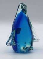 Kunstglasfigur, Pinguin, H-10cm.