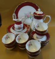 Kaffeeservice "Hutschenreuther" Dekor Cardinal, für 8 Pers., 28 Teile