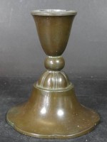 Just Andersen 1894-1943, Art Deko Kerzenhalter, Bronze/Eisen, gemarkt, Nr. 149, H-9 cm