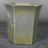 Just Andersen 1894-1943, kl. Vase, Bronze/Eisen, gemarkt,  Nr. D23, H-6 cm, D-6 cm