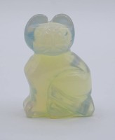 Los  <br>Katzenfigur aus Opalith, H. 5 cm