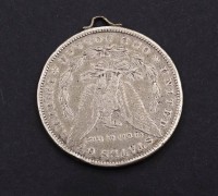 Los  <br>Morgan Dollar 1879, gehenkelt, schlechte Erhaltung