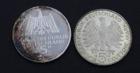 Los  <br>2x 5 DM Münzen = 10 Deutsche Mark