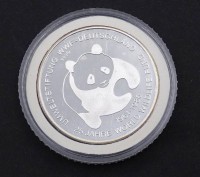 Los  <br>Feinsilbermedaille 0.999, 25 Jahre World Wildlife, 10,8g.