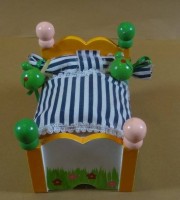 Los  <br>Spieluhr als Kinderbett, neuzeitlich, funktioniert, H-10 cm,10x8 cm