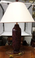 Auktion 344 / Los 16044 <br>hohe Tischlampe, Keramikkorpus, H-82,5cm