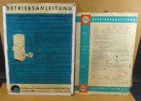 Los  <br>2x Blechschilder, Gebrauchsanweisung für Brötje Kessel und Brenner, 36x24 und 40x30 cm, Gebrauchsspuren, 60/70-er Jahre