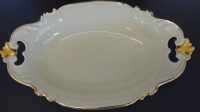 Los  <br>ovale Schale mit Golddekor "Alt Schönwald", H-6 cm, 30x18 cm