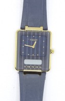 Los  <br>Armbanduhr "Tissot Twotimer", Quartzwerk, Kunststoffarmband, Gehäuse: 2,5 x 3 cm, Funktion nicht geprüft, leichte Alters- und Tragespuren