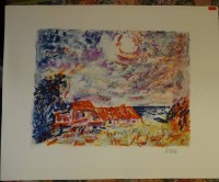 Juan ABELLO PRAT (1922-2008) "Küstenszene" Farblithografie, BG 45x55 cm